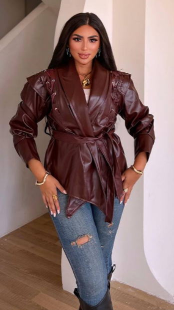 القطعة الفنية بخامة الجلد المستور 😍🔥