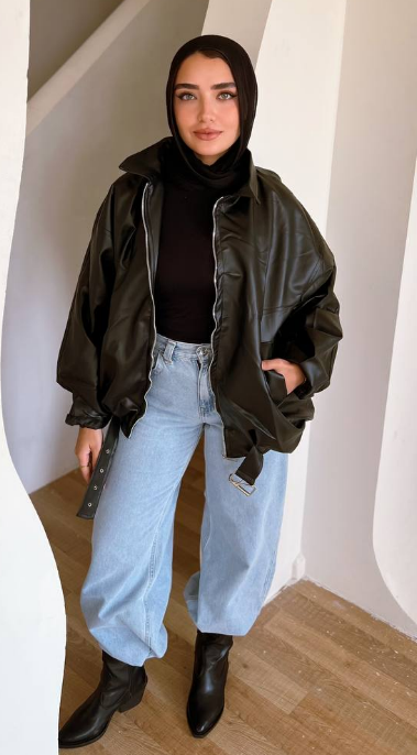 جاكيت تركي تحفة 🔥 خامة جلد مستورد مبطن بالكامل –