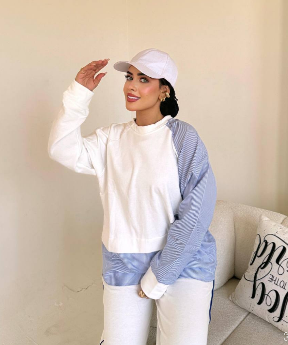 سوت بوبلين ستايل 🖤🤍