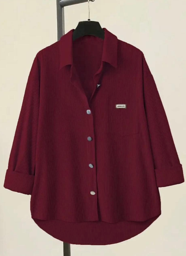 شميز بزراير دهبي وجيب واحد