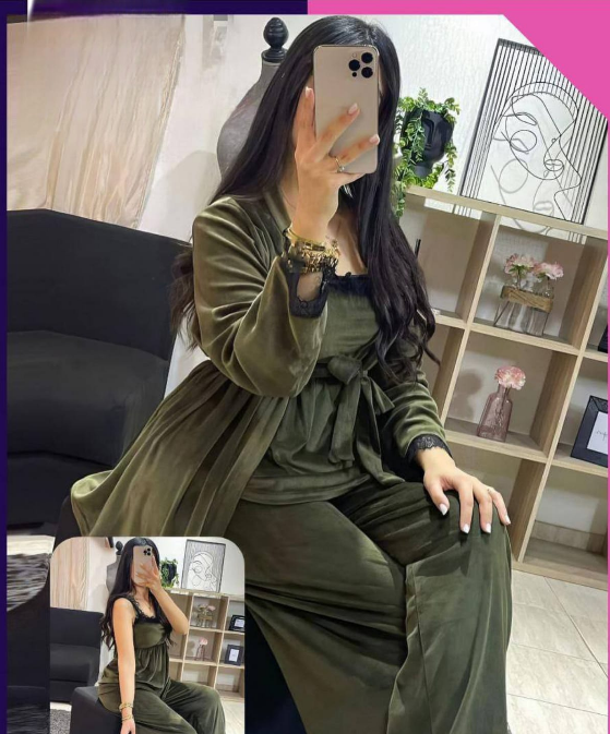 طقم Velvet Lace 3pcs – روب  فخم