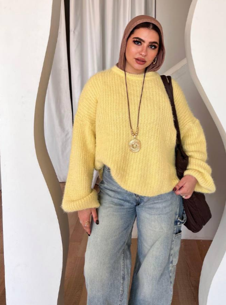 بلوفر تريكو رمش قصير –