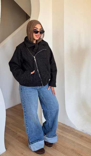 جاكيت جوخ مشعّر شتوي شيك