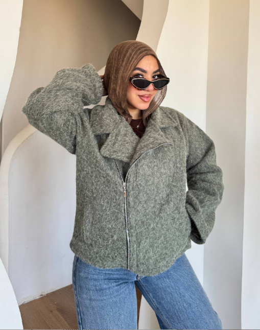 جاكيت جوخ مشعّر شتوي شيك