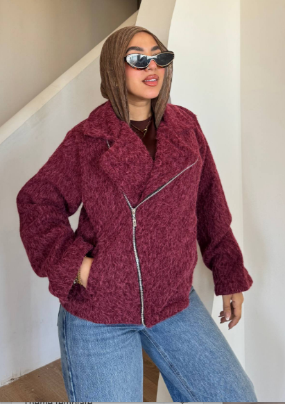 جاكيت جوخ مشعّر شتوي شيك