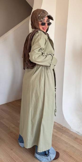 ترانش كوت جبردين طويل – لوك أنيق وفخم 😍