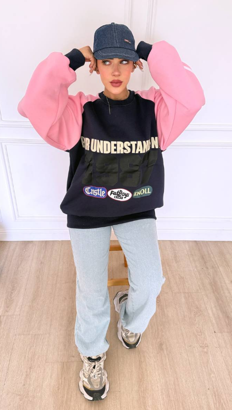 سويتشيرت ميكس ألوان بتحبوه 🎀💕