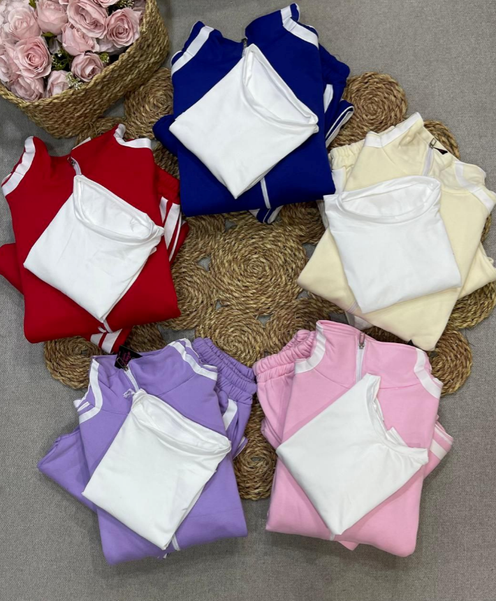 💥 سوت 3 قطع ميلتون بخطين وزونط 💥