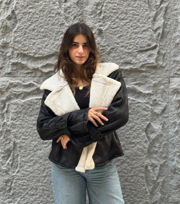 ✨ جاكيت تريندي فرو بحزام ✨