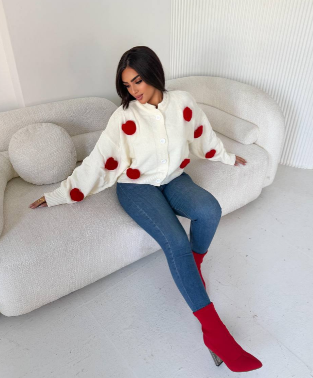 🩷 موديل تريكو هاند ميد بقلوب 🩷