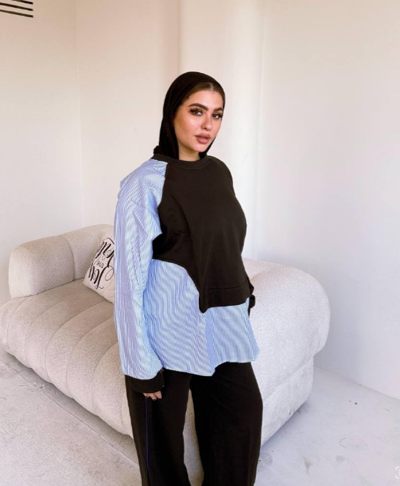 سوت بوبلين ستايل 🖤🤍