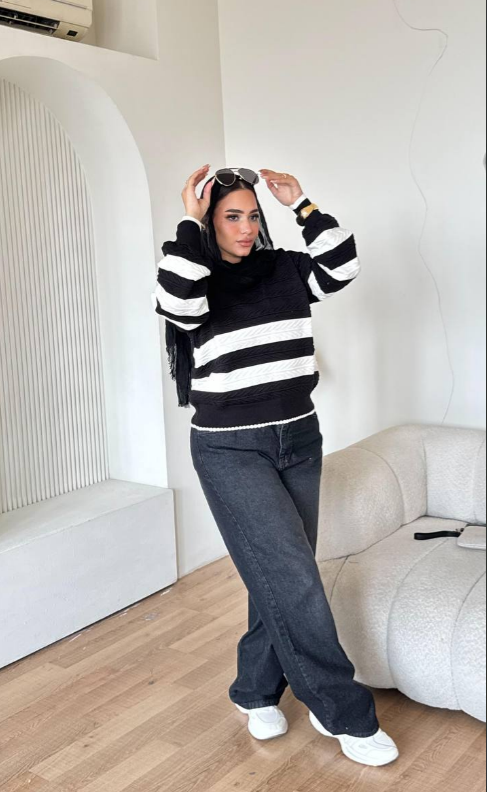 بلوفر المقلم التريندي