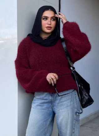 بلوفر تريكو رمش قصير –