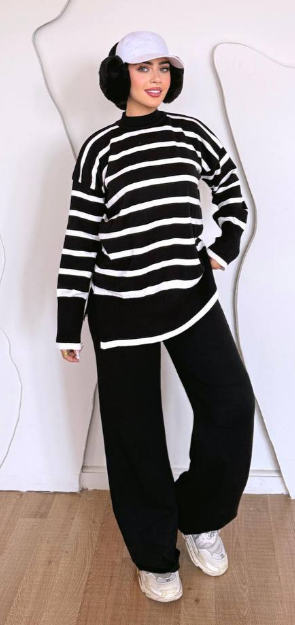 السوت المخطط _ over size