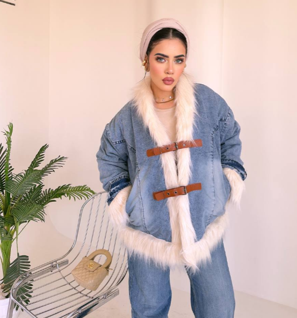 جاكت التركي _ الجينز الفرو