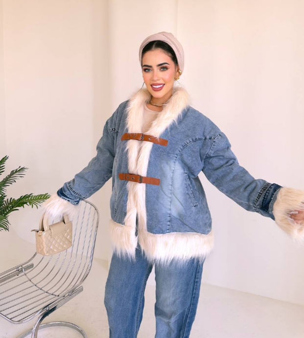 جاكت التركي _ الجينز الفرو